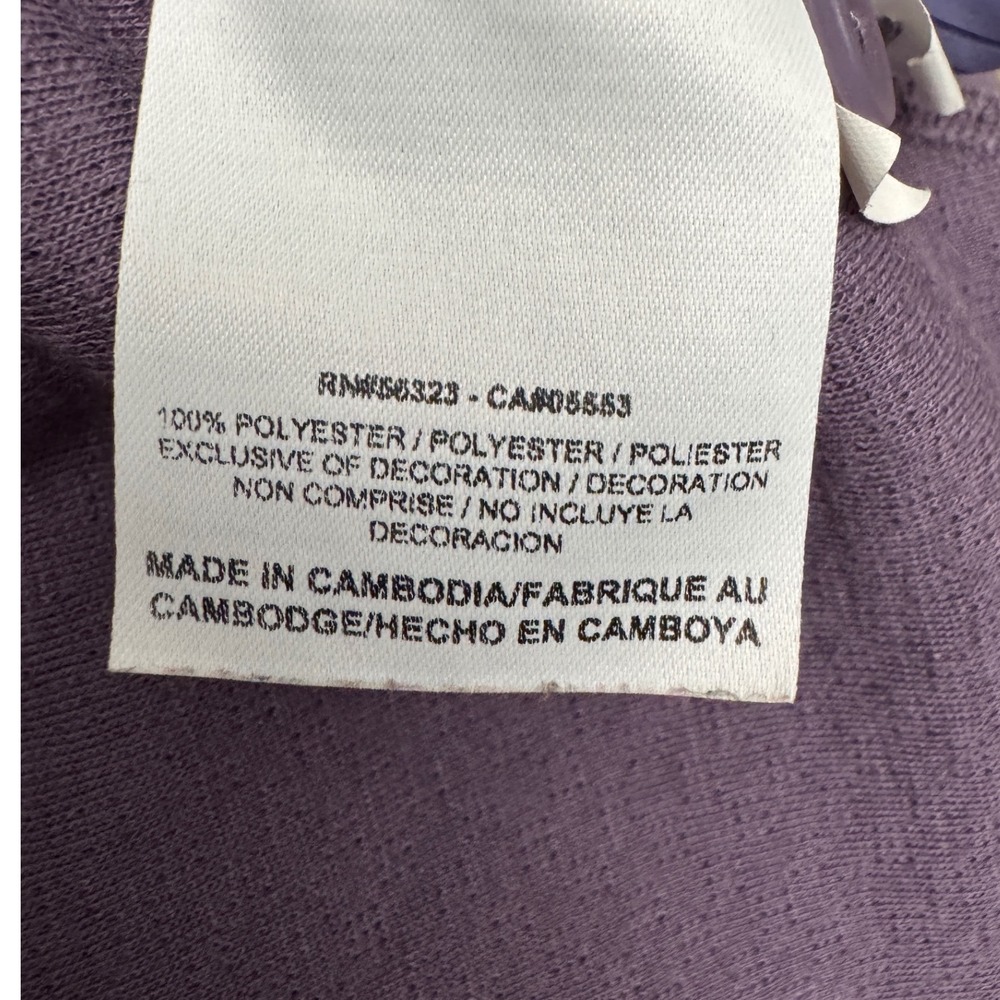 Nike Dri-FIT Wrap Jacket Asymmetrical Cowl Neck Purple Size Medium Activewear - Picture 9 of 9